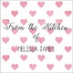 Pink Watercolor Petite Hearts Square Gift Stickers Image 2 of 3